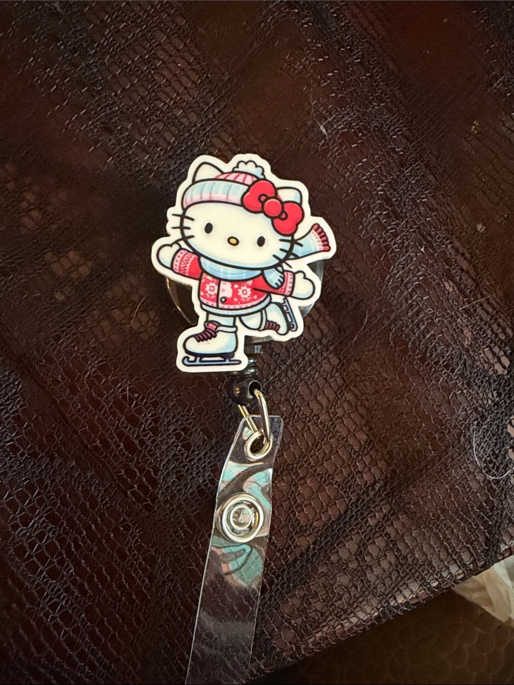 Hello Kitty Pink & White Badge Reel